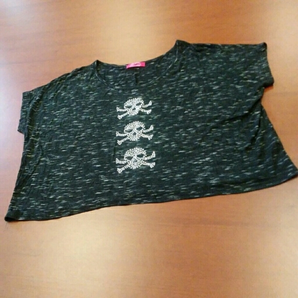 Skull 💀 Rhinestone Crop Top